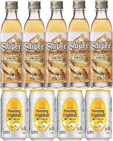 Amazon Co Jp ウィスキー水割り ハイボールセット スーパーニッカ ウォーター300ml 5本 サントリー角ハイボール350ml 4本 食品 飲料 お酒