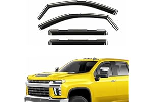 AEROGUYS Extra Durable Window Deflectors In-Channel Visors Rain Guards Fit for Chevy Silverado/Sierra 2500HD/3500HD 2020-2025 Crew Cab, Sun Visors, Wind Vent for Shades, Exterior Car Accessories - 4pcs. AG0141