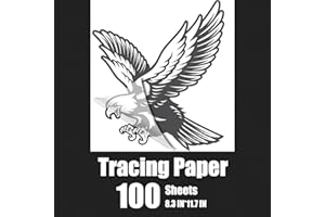 WAYBAS 100 PCS Tracing Paper, A4 Size Artists Tracing Paper Trace Paper White Translucent Sketching Tracing Paper Calligraphy Architecture Transfer Paper for Pencil Ink Markers (8.5 X 11.5 Inch)