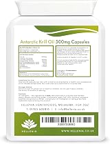 Hellenia 100% Antarctic Krill Oil 500mg 60 Softgels DHA EPA Astaxanthin view 3