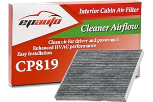 EPAuto CP819 (CF11819) Cabin Air Filter with Activated Carbon, Replacement for Hyundai Santa Fe, Kia Optima, Chevy Equinox, G