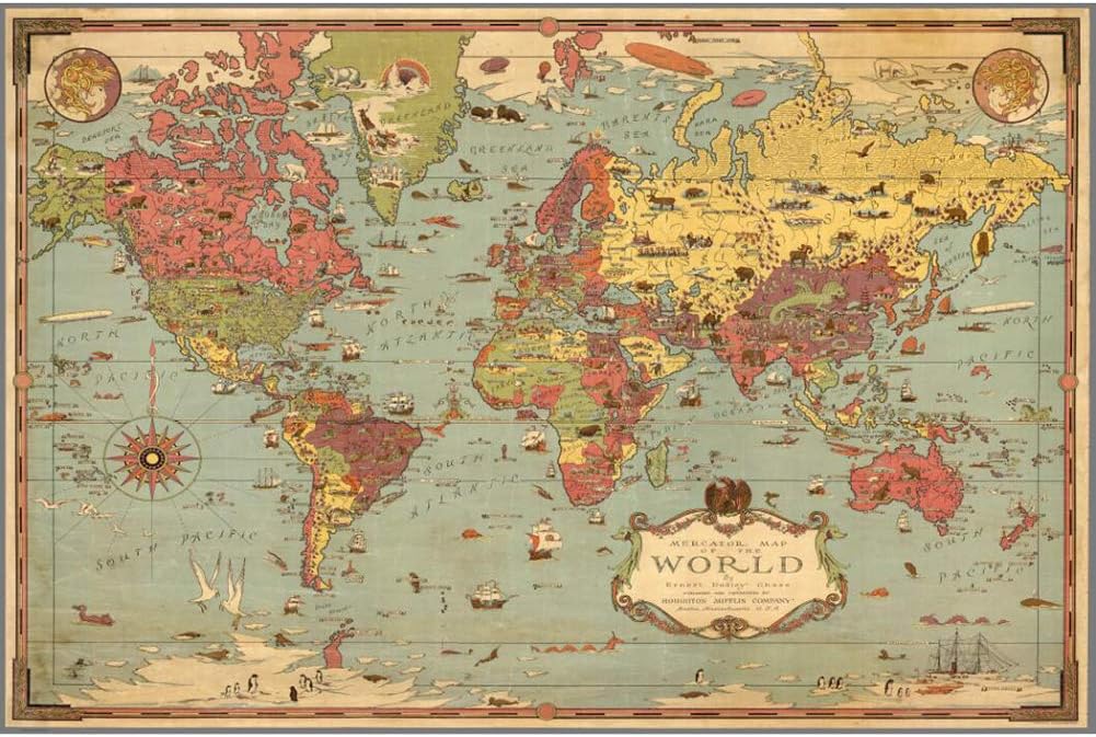 FFYUGO World Map Wooden Puzzle, 1000, 1500, 2000, 3000, 5000, 5700 Pieces of Puzzle Difficult Simple Game, Suitable for Adult Children