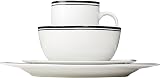 Amazon Basics 16-Piece Dinnerware Set Porcelain Plates Bowls Microwave view 3