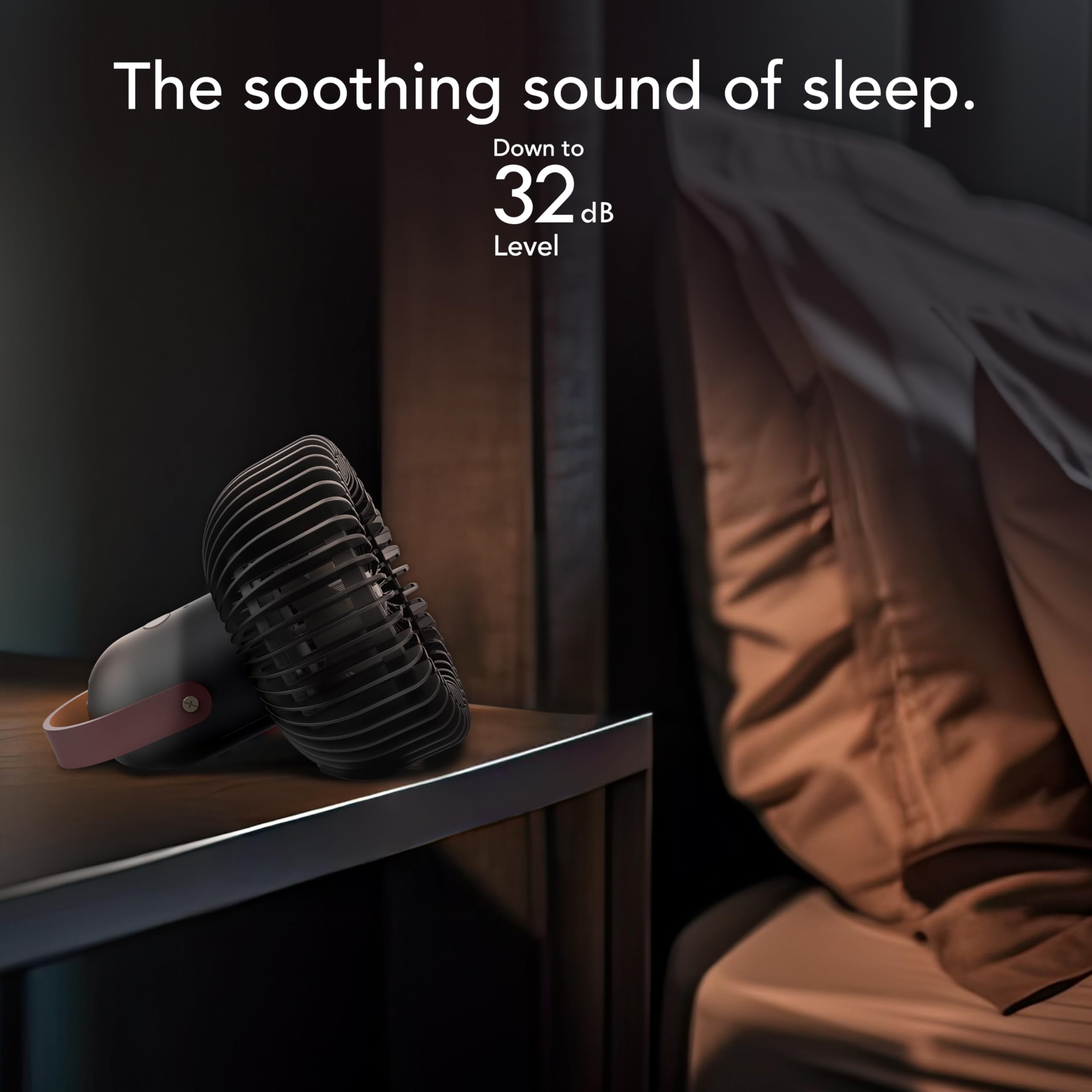 Vornado FLY MOVE Rechargeable Fan Handheld, Up to 17 Hour Battery Power Life on Low, 3 Speed Settings, Minimal Footprint, Small Portable Fan, Powerful Airflow, Travel Friendly, USB-C Charger, Black