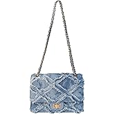 Eiyye Denim Purse Small Crossbody Bag for Women Vintage Jean Purses Clutch Purse with Chain Strap for Casual Party Shopping Vacation