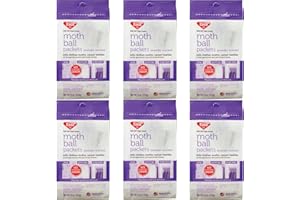 Enoz Lavender Scented Moth Ball Packets: Kills Clothes Moths, Carpet Beetles, Eggs and Larvae (6 oz Bag, 6 Pack)
