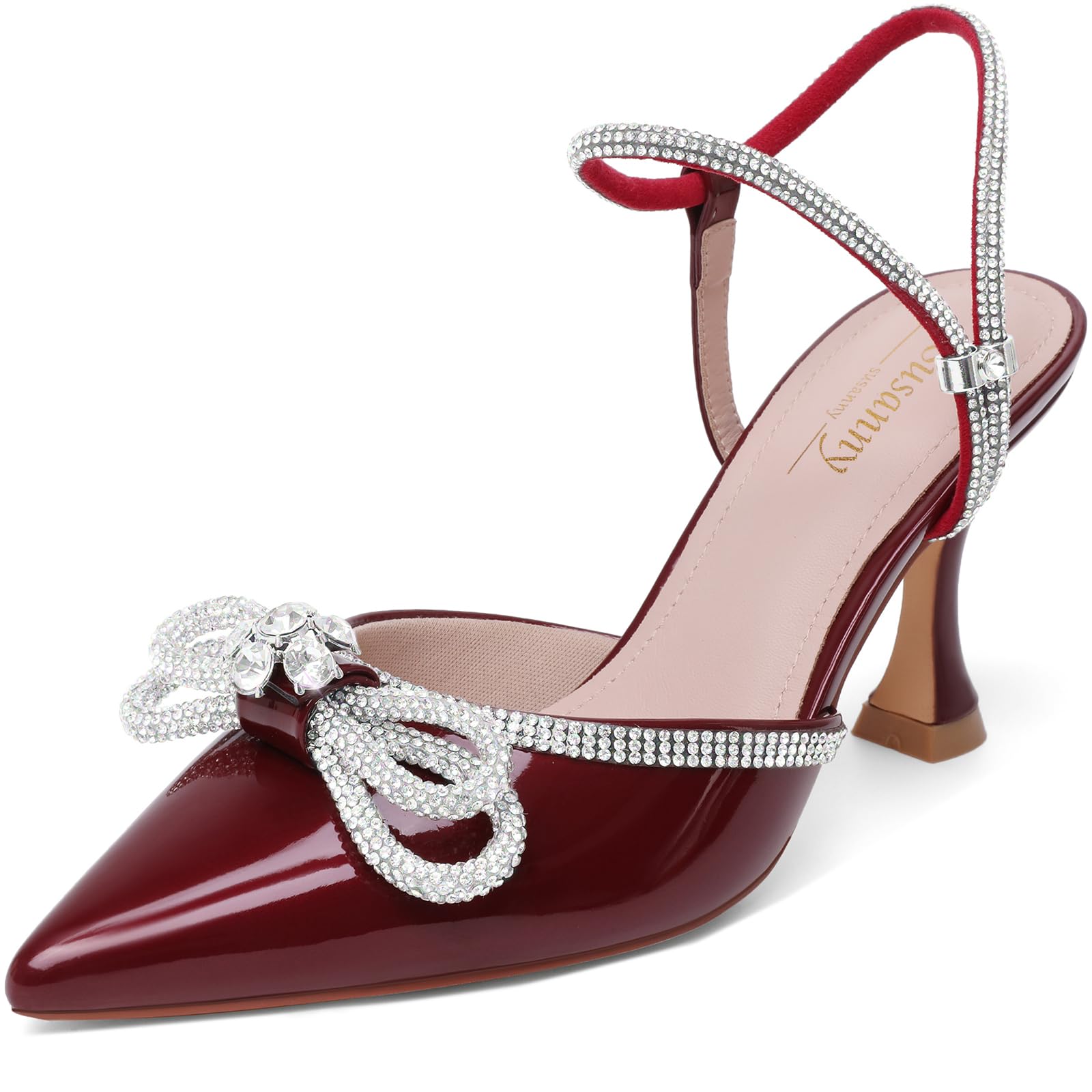 sparkly closed toe heels