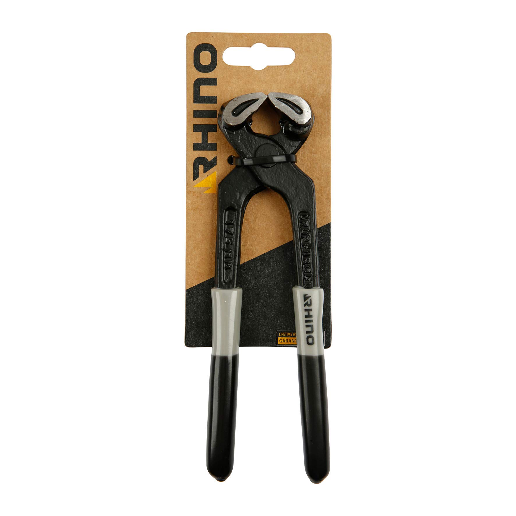 RHINO - Carpenter's Pliers, Carpenter's Pliers 175 mm - Allows You to Grip, Tighten and Tear All Types of Objects (Nails, Tips, etc.) - Length 175 mm - Non-Slip Handle -