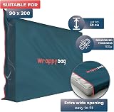 Wrappybag Opaque Plastic Mattress Storage Bag 90x200 cm Heavy-Duty view 2