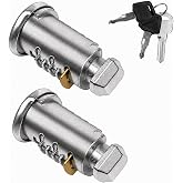 2 Pack Lock Cores with Keys Compatible with Thule One-Key System | Lock Cylinder with Key for Bike Rack, Roof Cargo, Ski Rack, Towers