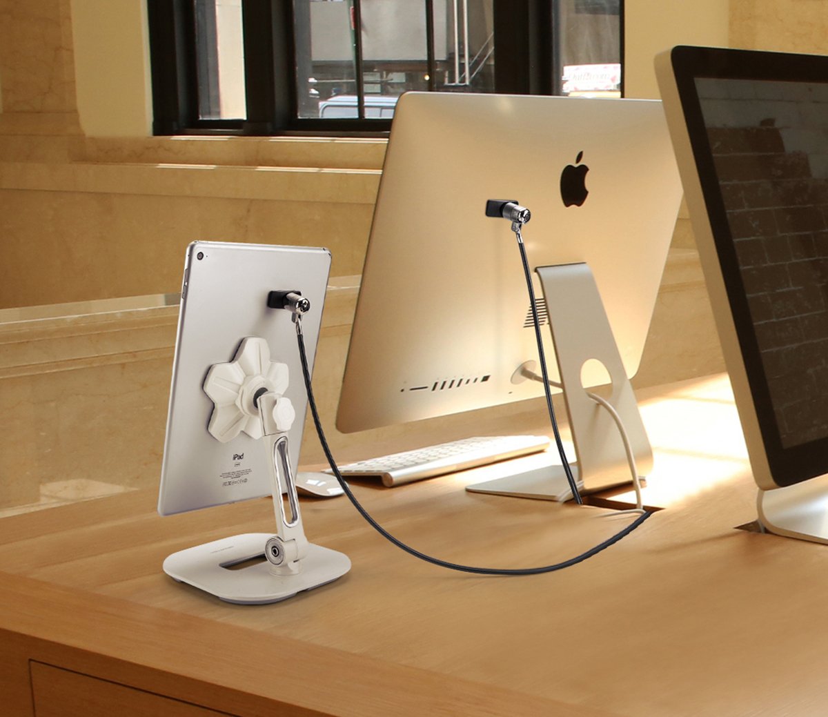 AboveTEK Laptop Lock, Tablet Lock Security Cable, 2 Keys Durable Steel