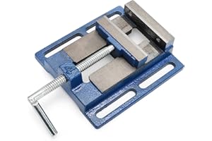 Nagpew Drill Press Vise, 4 Inch Jaw Opening Machinist Vise, Heavy Duty 45 Steel Low Profile Vise Bench Clamp for Drilling, Crafting, Modeling, Milling, Woodworking, Machinery