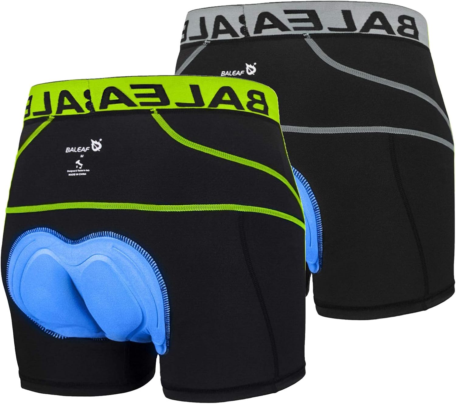 BALEAF Men's 3D Padded Cycling Underwear Shorts - Bike Undershorts Bicycle MTB Underpants: Sports & Outdoors