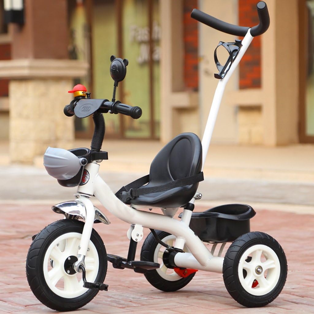 Children's Tricycle Detachable Height Adjustable Boy Girl Pedal Trike Bike for 1-5 Years Old Children (Color : White)