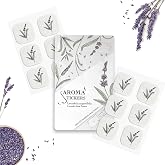 AROMA STICKERS&reg; (Lavender, Pack of 1) - 100% Natural Essential Oil Scented Mask Stickers for Face Mask &amp; Pillow (12 Stickers/pc) -Pure Essential Oil Scented Mask Patch/Personal Aroma/Relaxing