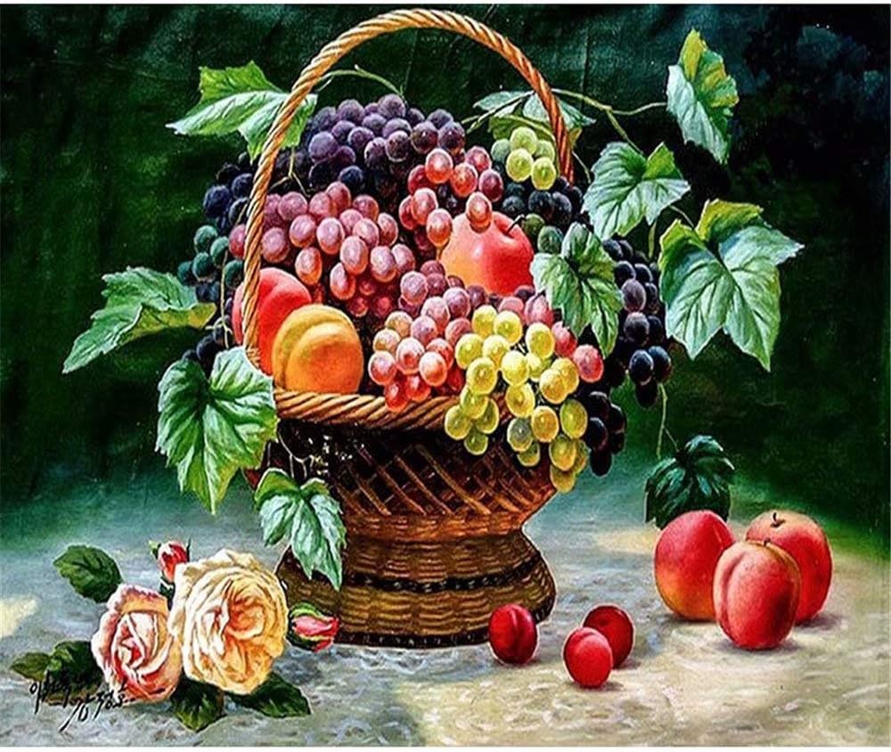 Diy Oil Painting, Painted By Children's Digital Kit -Grape Fruit,16''X20''
