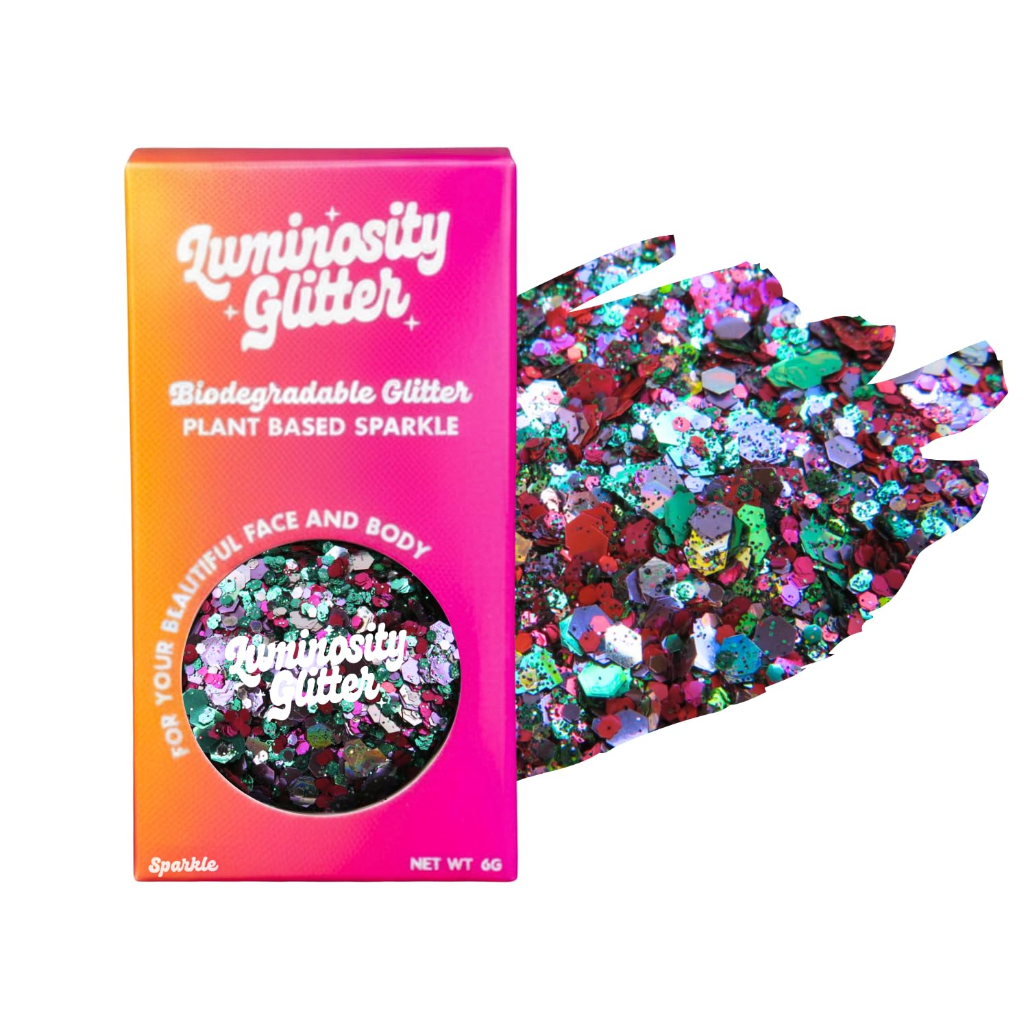 Face and Body Glitter – Eco Glitter Blend - Biodegradable Loose Bioglitter Sparkle in a 6gram Pot for Makeup (Witches Brew)
