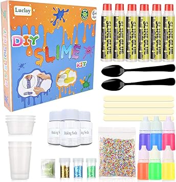 Luclay Fábrica para Hacer Slime DIY Kit con Todas Las Cosas para Niños Todo en Una