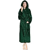 PAVILIA Women Hooded Plush Soft Robe | Fluffy Warm Fleece Sherpa Shaggy Bathrobe
