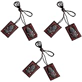 3 Pack Green Catholic Scapulars of Saint Jude, Virgen De Guadalupe/San Judas Tadeo Escapularios Catolicos Pendant, Rear View Mirror or House Blessing Hanging Religious Charm (Red Virgin Mary)