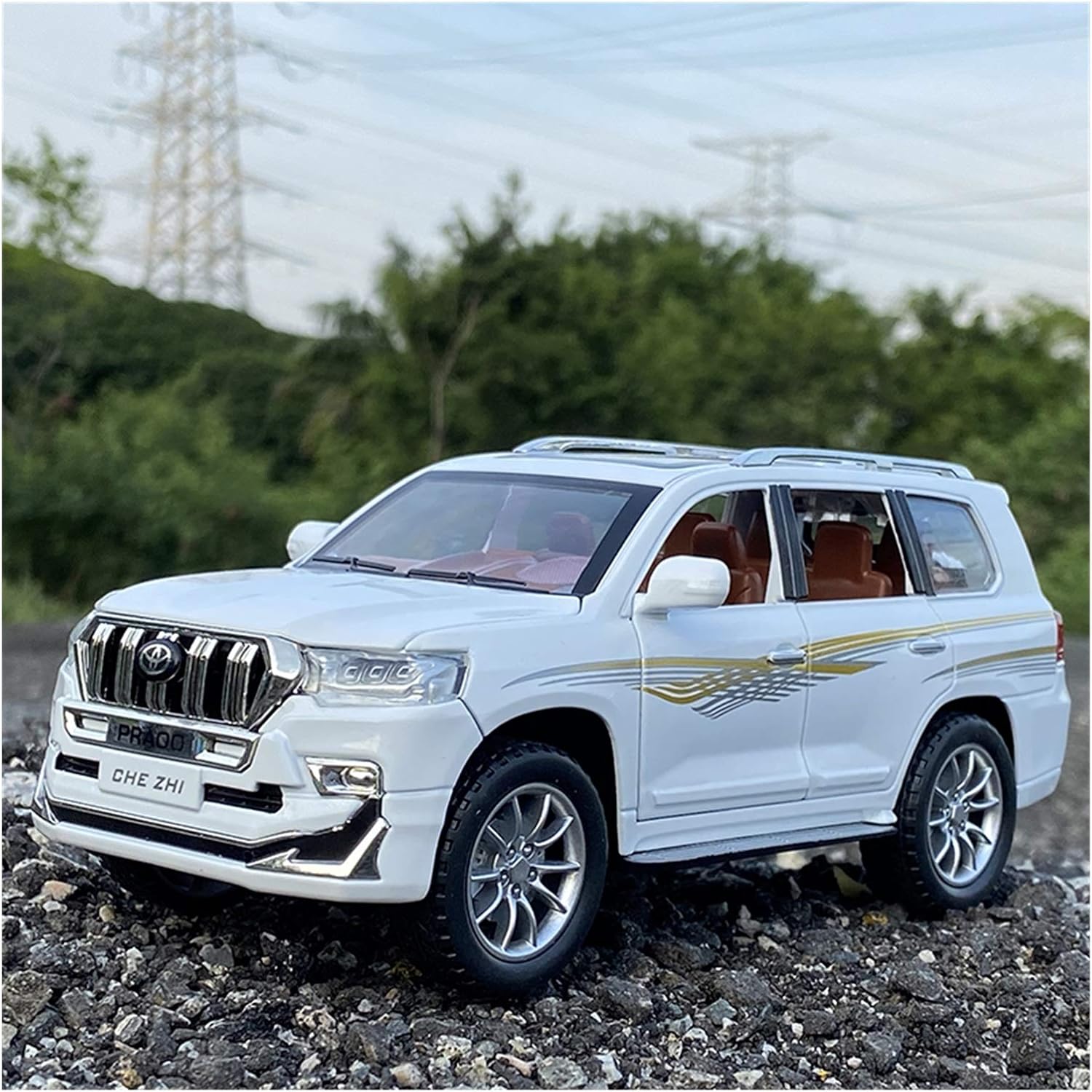 JINSUO 124 Toyota Prado Alloy Car Diecasts & Toy Vehicles Toy SUV Car