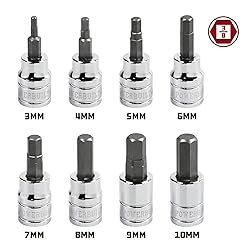 Powerbuilt Hex Bit Socket Set, 8 Piece, 3/8 Inch