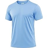 KINSWT Men's Swim Shirt Short Sleeve UPF 50+ Sun Protection UV SPF Rash Guard Moisture Wicking Quick Dry Shirts