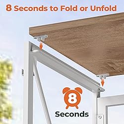 SOROGRA Folding Desk with Storage Pocket for Small