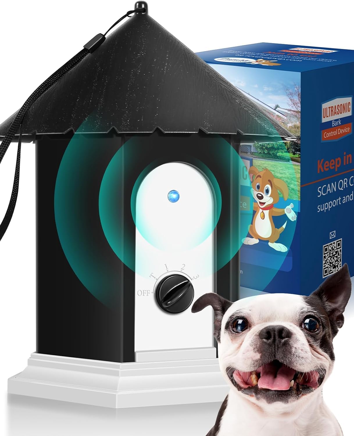Photo 1 of Anti Barking Device, Ultrasonic Dog Barking Deterrent Devices Up to 50 Ft Range, Dog Barking Control Device Bark Box with 3 Modes, Dog Barking Silencer Safe for Dogs & People
