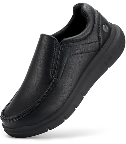 Gravity Defyer Men\'s Black Leather Slip‎ On Comfort Loafers Size 11 Gravity Defyer mens brown leather slip on loafers shoes SIze main image 4