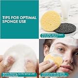Navaris 50 Reusable Compressed Facial Sponges Cleansing Makeup Pads 65mm view 7