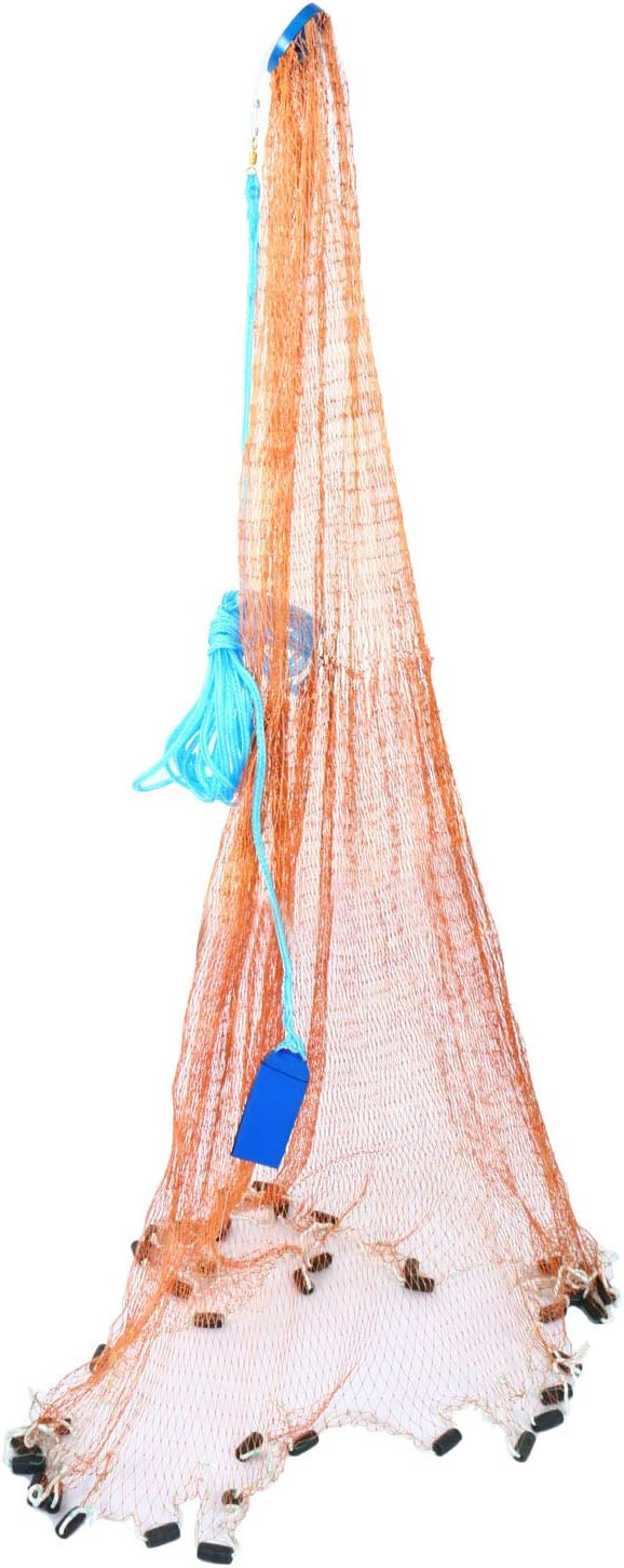 YaeMarine Freshwater Fishing Cast Net for Bait Trap Fish Saltwater Hand Throw Fishing Cast Net with Environmental-Friendly Material Sinker