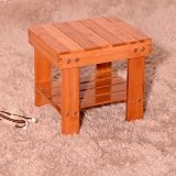 Malloom Bamboo 2-Tier Bedside Step Stool with Storage - Portable & Sturdy view 7