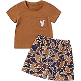 Toddler Boy Clothes Baby Summer Outfit Short Sleeve T-Shirt Tops Camouflage Shorts 2Pcs Clothing Set