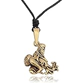 Vietguild New Astrology Horoscope Sterling-Silver Gold Brass Necklace Pendent Jewelry