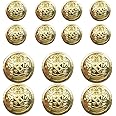 KENDANY 14 Piece Metal Blazer Button Set - for Blazer, Suits, Sport Coat, Uniform, Jacket (Gold 15mm 20mm)