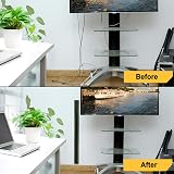 AGPTEK Floor Cord Cover Protector 2m Black 3 Channels Home Office Cable view 9