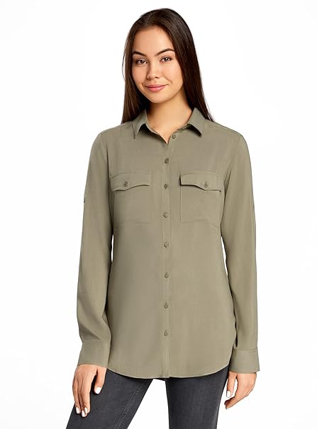 oodji Ultra Damen Viskose-Bluse Basic