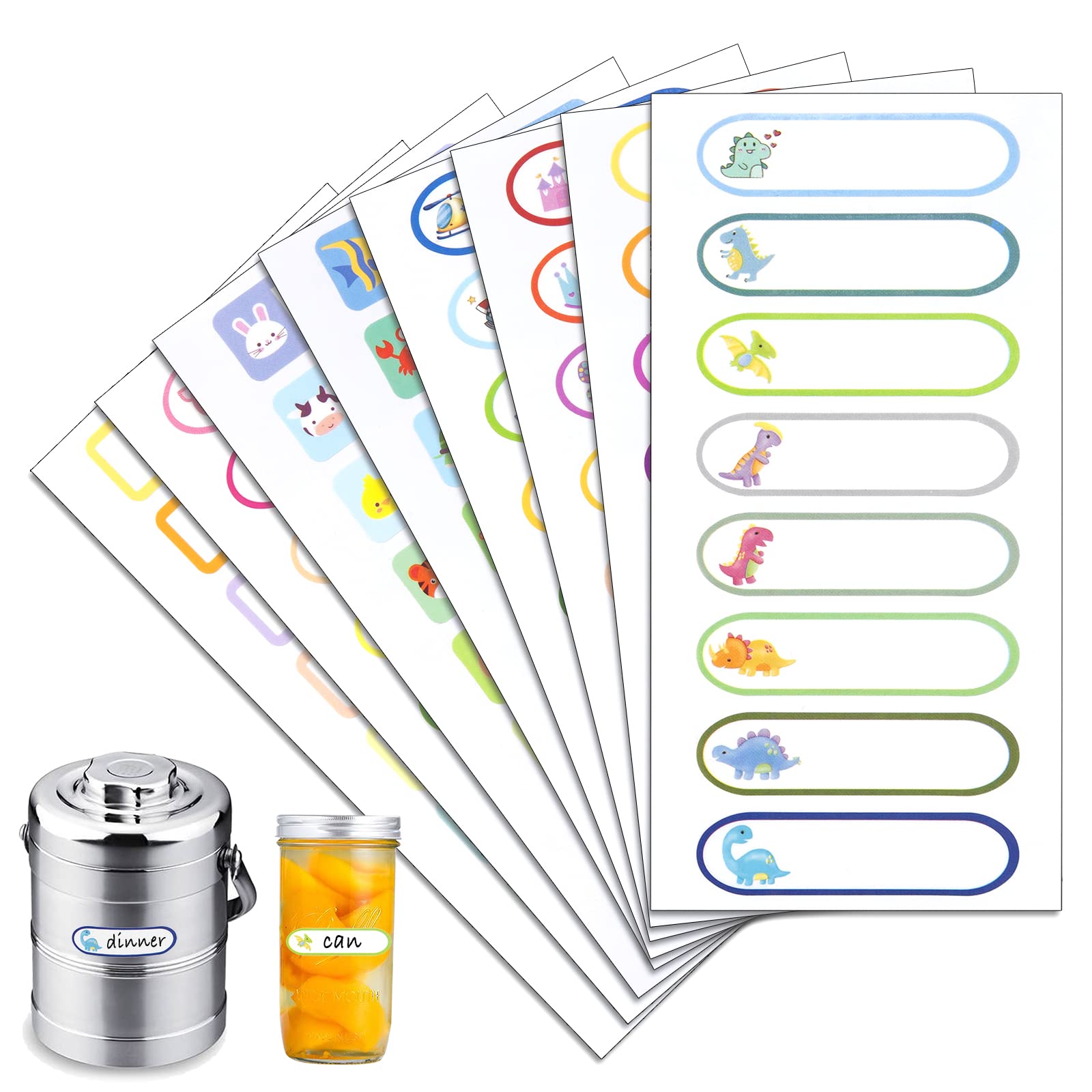 Baby Bottle Labels for Daycare, 128PCS Waterproof Name Stickers for Kids Stuff School Supplies, Self Laminating, Dishwasher Safe, Preschool Toddler Name Tags for Sippy Cup Water Bottle