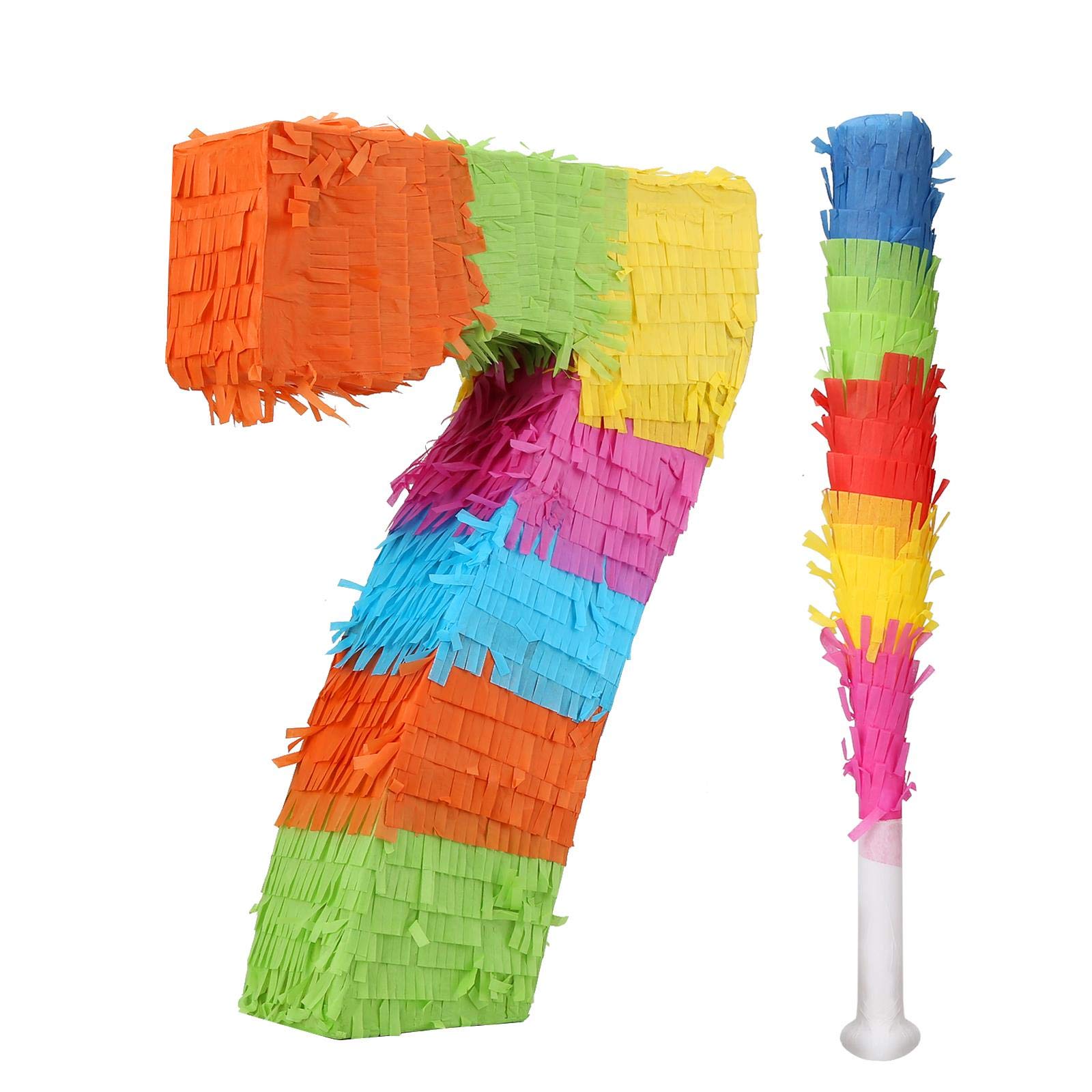 32ndShop 32nd Piñata Birthday Party Game with Stick - Number 7