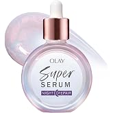 Olay Super Serum Night Repair, Fragrance-Free - Niacinamide, Peptide, Salicylic &amp; Lactic Acid, Glycerin ​- 5-in-1 Skin Care Benefits - Hydrating, Evens Tone, Reduces Dark Spots, Anti-Aging, 1.0 Oz