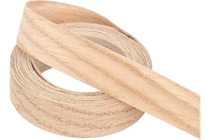 PATIKIL Red Oak Edge Banding, 3/4 Inch x 10 ft Wood Veneer Tape Pre-glued Flexible Plywood Edge Banding with Hot Melt Adhesiv