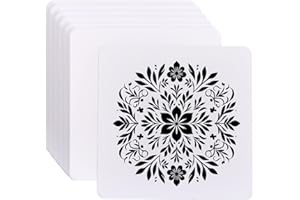 GLOBLELAND 100 Pcs 3.5x3.5 inch Square Blank White Paper Tile Round Corner Watercolor Paper Tile Business Blank Cards for Pai