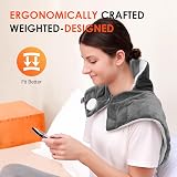 Comfytemp Fully Weighted Neck and Shoulder Heat Pad 2.2lb Grey view 2