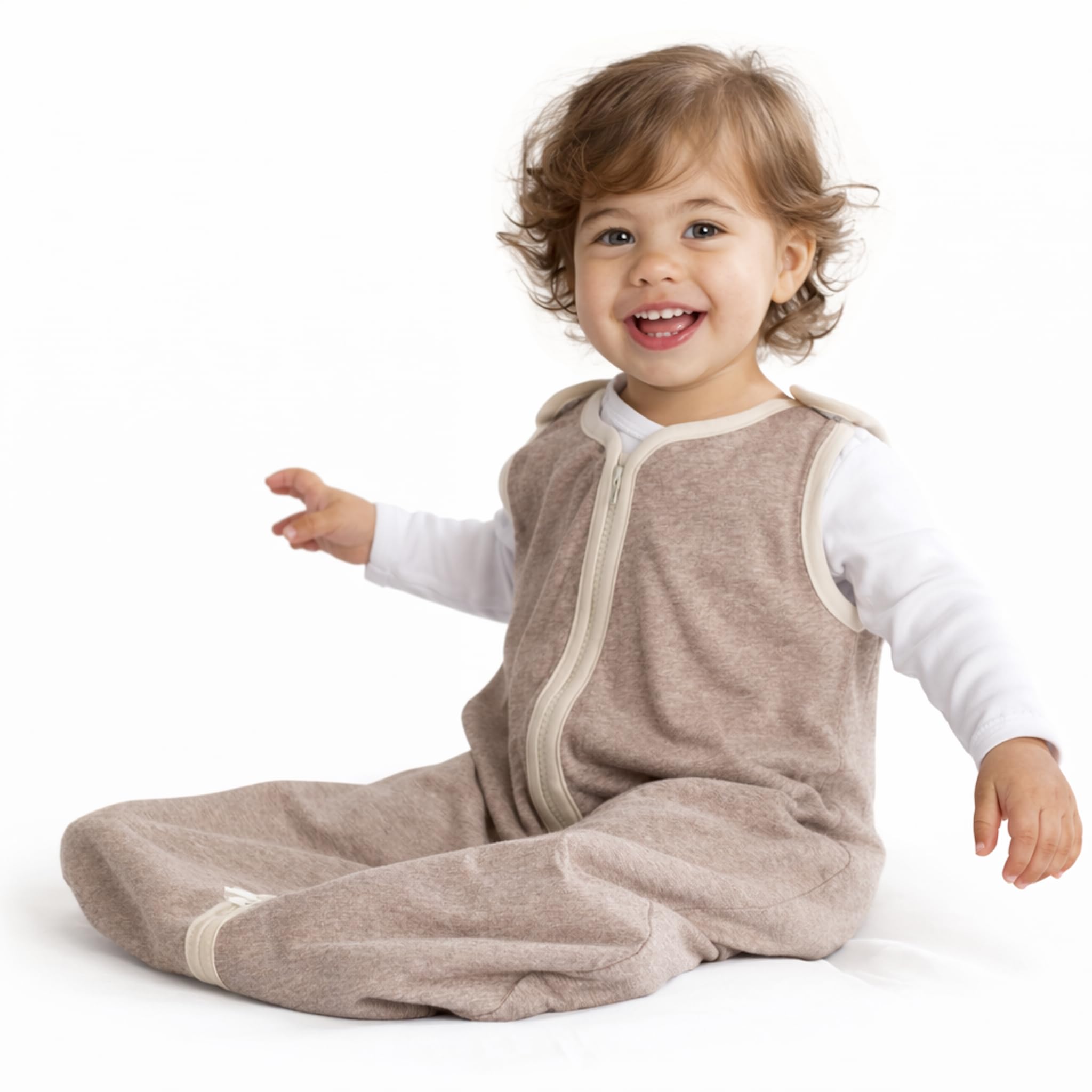 Baby Deedee Sleep Nest Lite, Sleeping Bag Sack - Mocha Heather, S (0-6 Months) Image