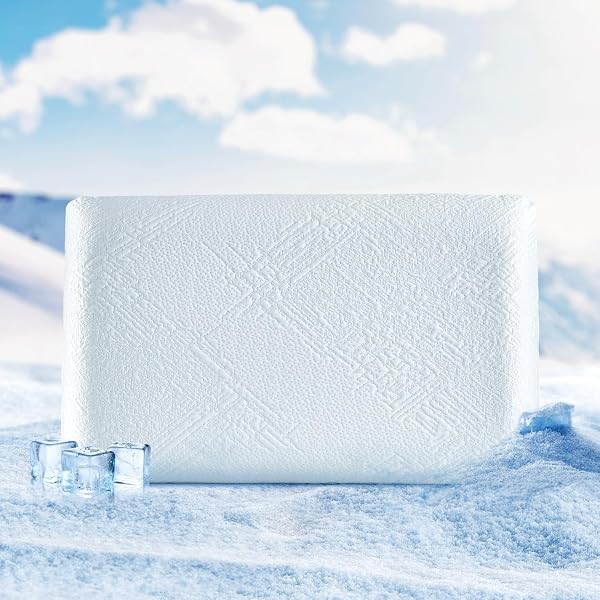 BEDTTER COOLING PILLOW WITH GEL MEMORY FOAM AND...