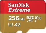 SanDisk 256GB Extreme microSDXC Card + SD Adapter UHS-I A2 C10 U3 V30 190MB/s