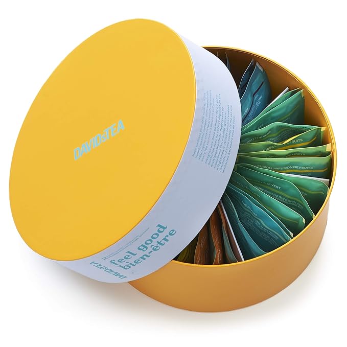 DAVIDsTEA FeelGood Sachet Tea Wheel Tea Gift Box, Full