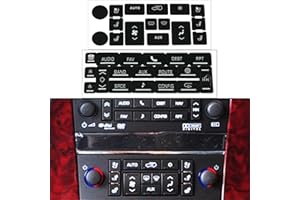 EDIETH A/C Control Button Decals Kit for Cadillac Escalade 2007 2008 2009 2010 2011 2012 2013 2014 - Dashboard Climate Contro