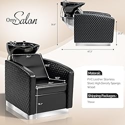 OmySalon Backwash Unit Salon Shampoo Bowl and